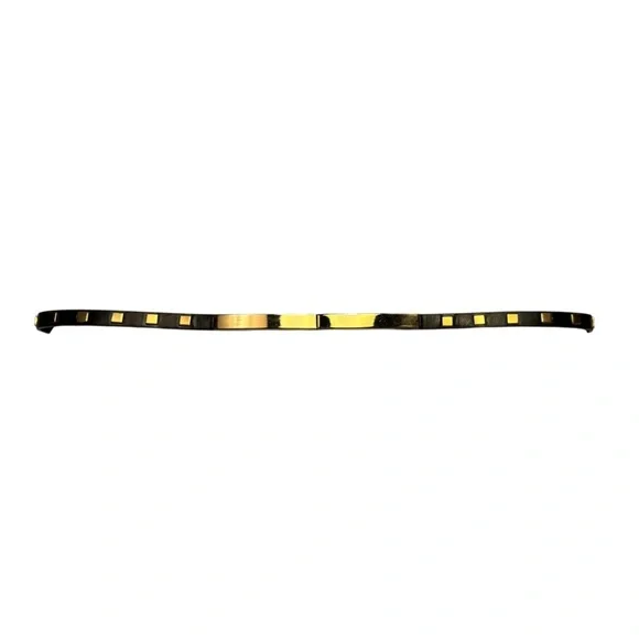 Chic Black Belt with Gold and Multicolor Accents Metal Square Stretch Belt | Tres Chic Boutique – Très Chic  main image 2